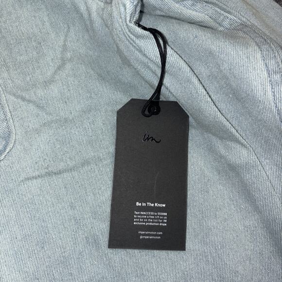 NWT Imperial Motion Men’s XXL Light Wash Denim Jean Button-Up Long Sleeve Shirt - Picture 3 of 8